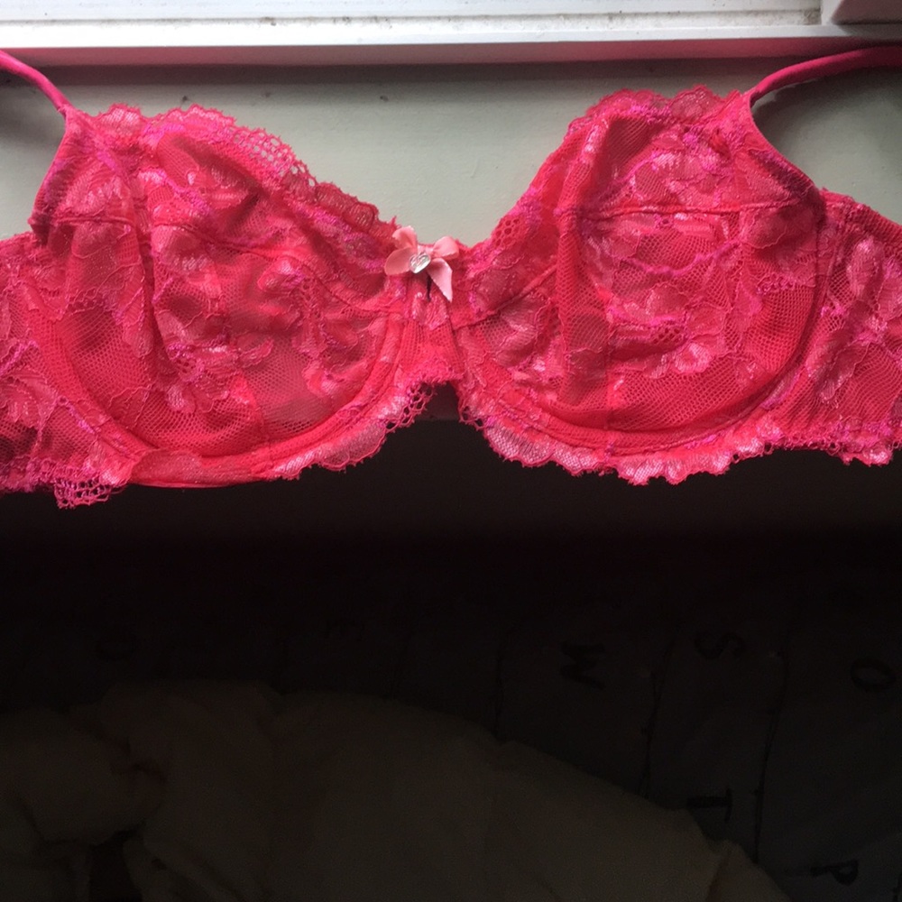 Pink lace Victoria's Secret bra